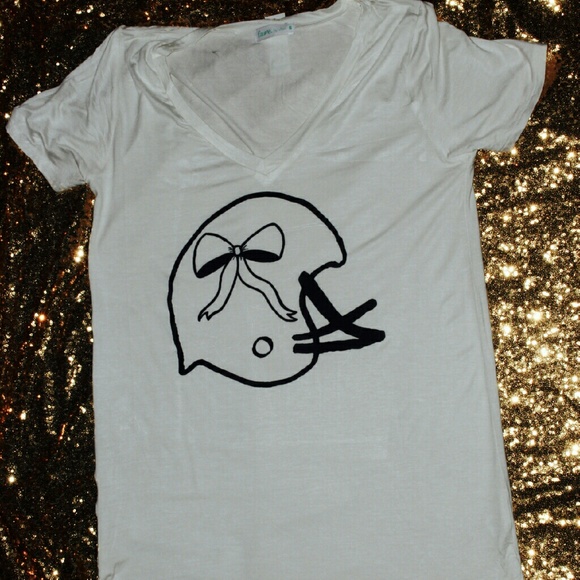 Fall Football -Bow Helmet Oversized Shirt - Picture 2 of 3