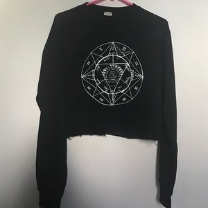 Bnwot cropped horoscope sweatshirt