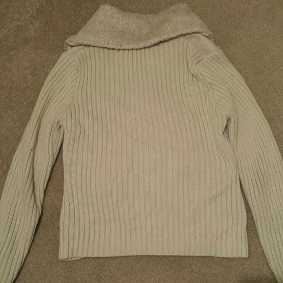 Warm Cable Knit & Faux Suede Zip up Jacket S - Picture 3 of 3