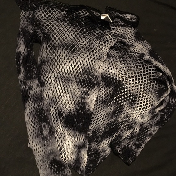 Black and Grey Fishnet Dress