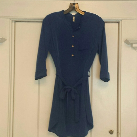 D'closet royal blue shirt dress