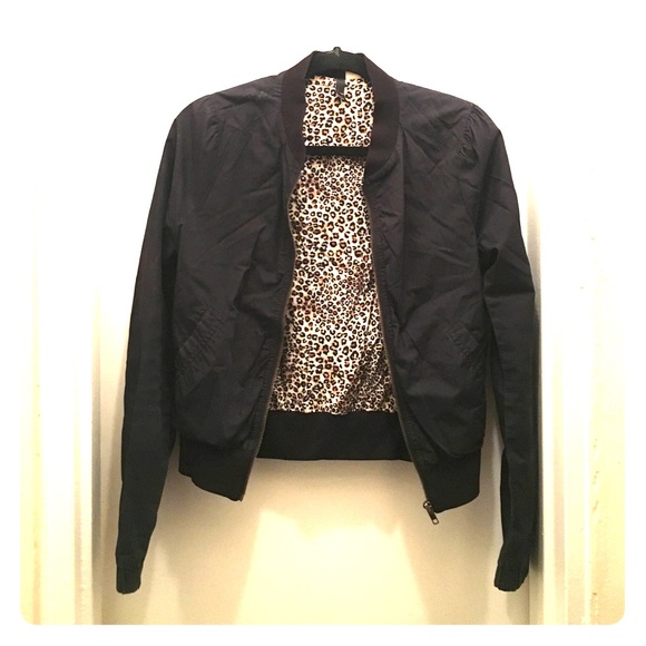 Black bomber jacket