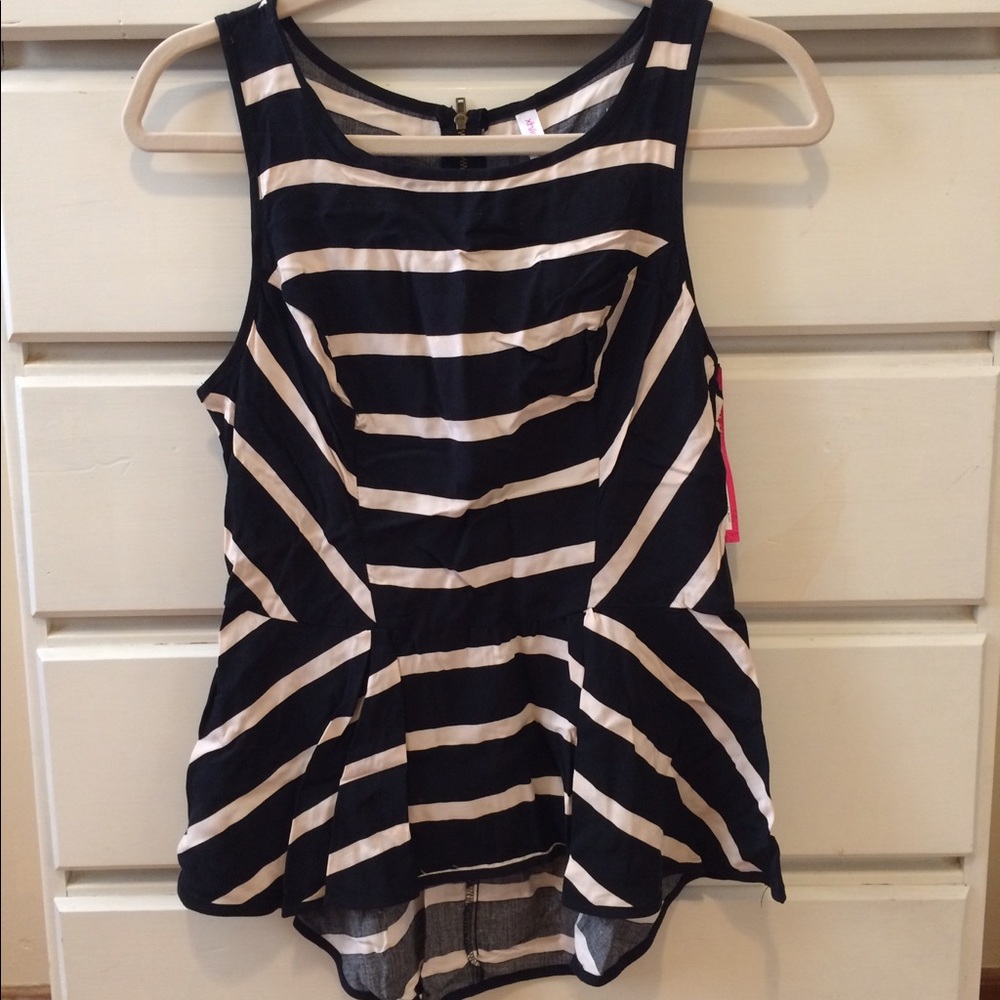 Peplum Striped Top
