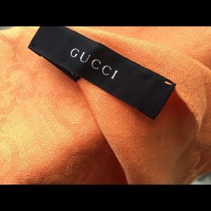 Authentic Gucci Orange Scarf/Shawl