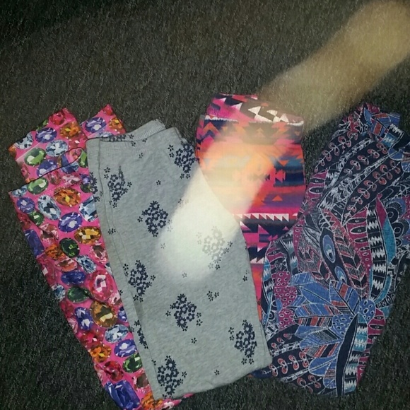 4 pairs girls leggings
