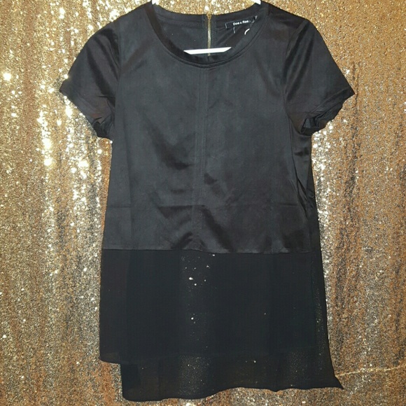 Fall - Black faux suede top - Picture 2 of 2