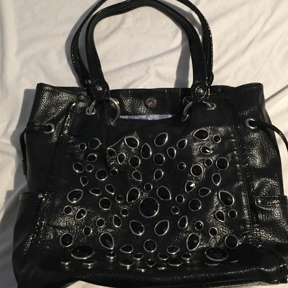 Kathy Van Zeeland black gem bag