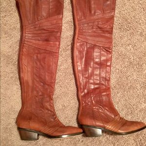 Women's over the knee leather boots