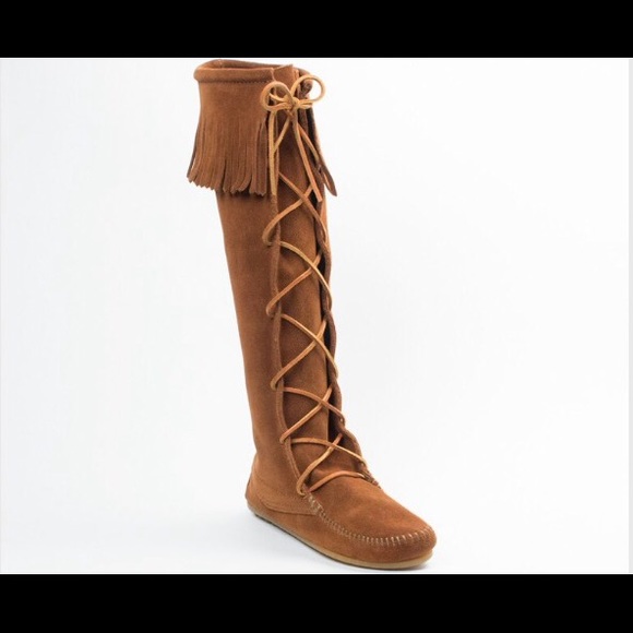 Minnetonka Moccasin FRONT LACE KNEE HI BOOTS
