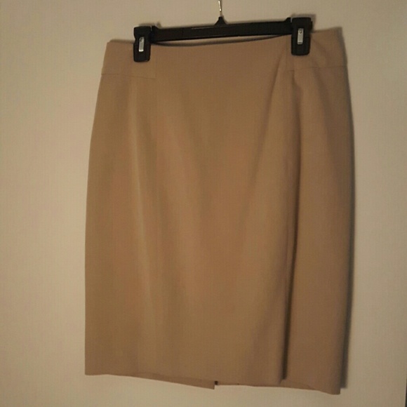 Tan pencil skirt