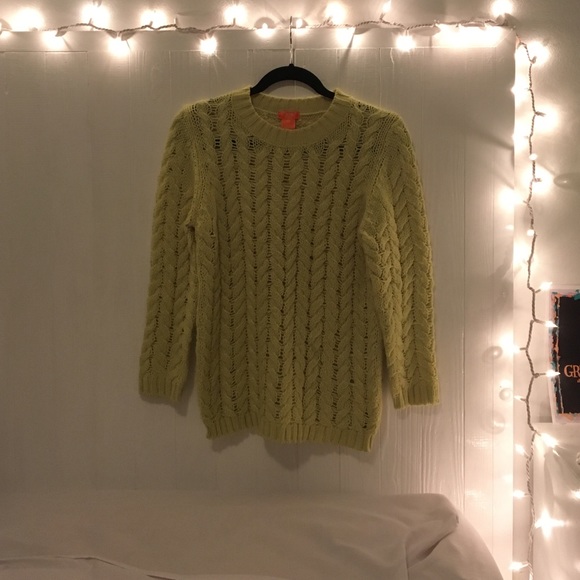 NWOT Joe Fresh green/yellow chunky sweater