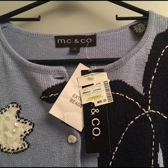 M.C. & Co. Large embellished crop cardigan - NWT! - Picture 2 of 4