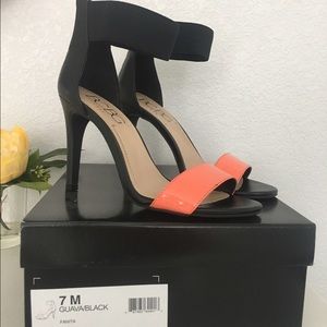 BCBG "Fanita" heels in guava/orange color. Size 7