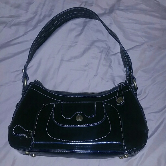 Black perlina shoulder bag