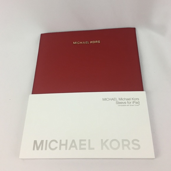 Michael Kors Accessories - 🆕😍 Michael kors iPad red leather case sleeve
