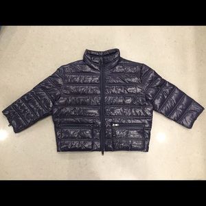 Cropped Puffer Jacket Navy