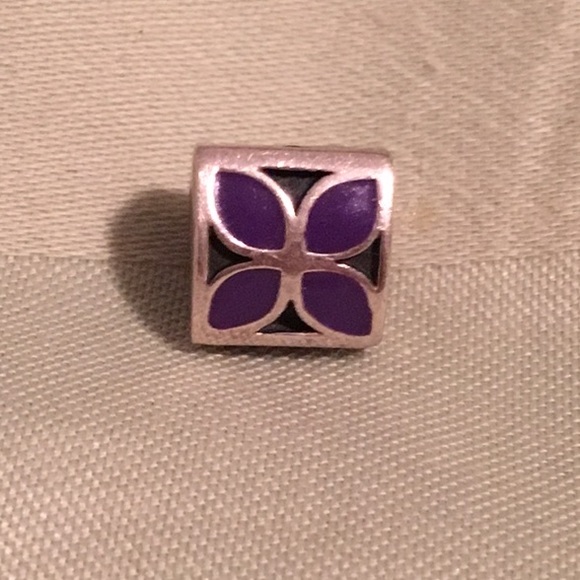 Pandora Purple Enamel Flower Charm