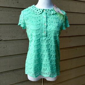 NWT Anthropology Chelsea & Violet Lace Blouse