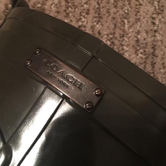 Coach Olive Green Rubber Rain Boots – Size 8 – Waterproof Pull-On Classic - Picture 7 of 14