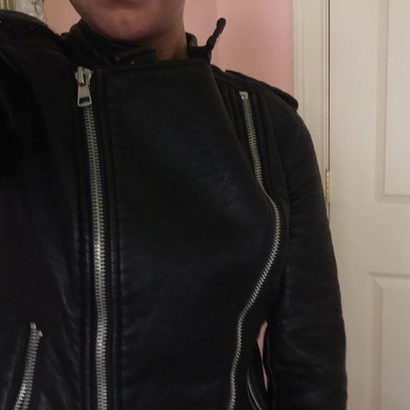 Forever 21 black leather jacket - Picture 2 of 4