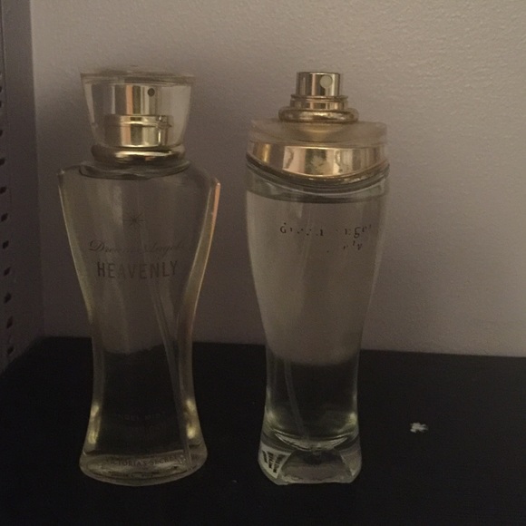 Two Victoria secret perfumes.