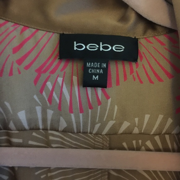 Silk button down, tie around wrap dress by Bebe - Picture 7 of 8