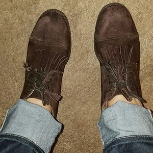 J.Jill Suede Lace Up Ankle Booties