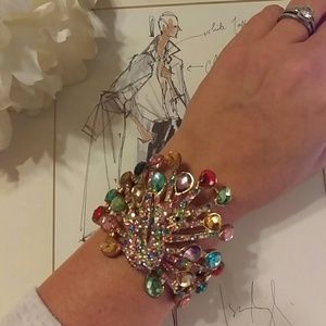 Peacock Cuff Bracelet