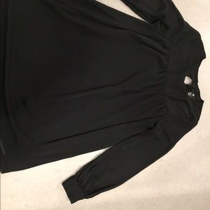 H&M babydoll chiffon dress in black