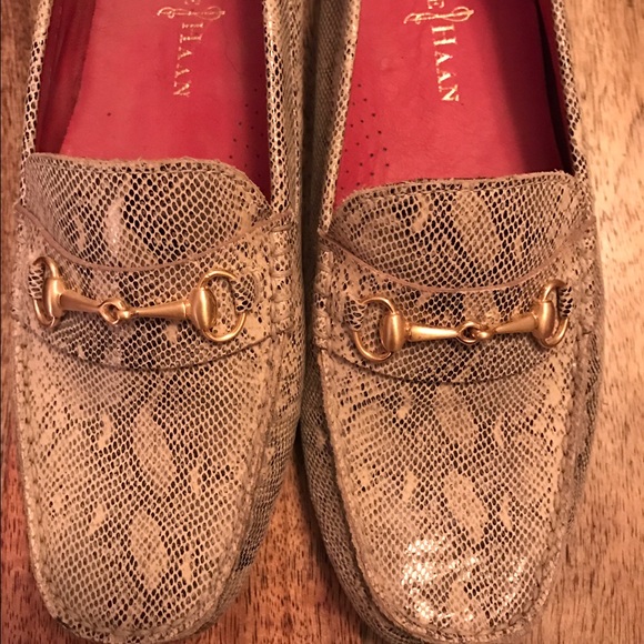 Cole Haan snake print loafers