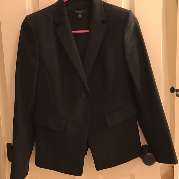 Ann Taylor Black Wool Blend Blazer