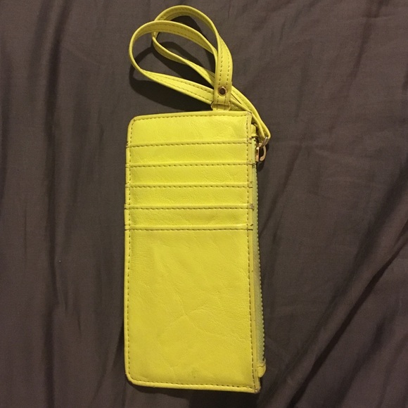 Neon yellow wallet