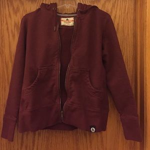 American Giant maroon hoodie