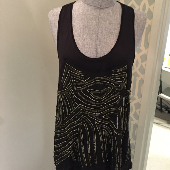 Never worn beaded and sequin tank top
