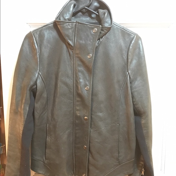 Gap black leather jacket