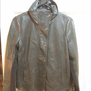 Gap black leather jacket