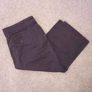 Cute Brown Cropped Dress Pants!