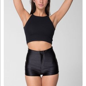 Black AmericanApparel highwaisted spandex shorts