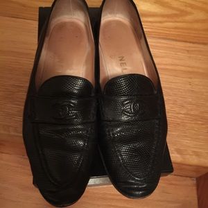 Chanel black loafers