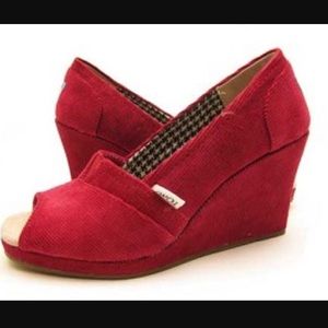 TOMS Peeptoe Wedges