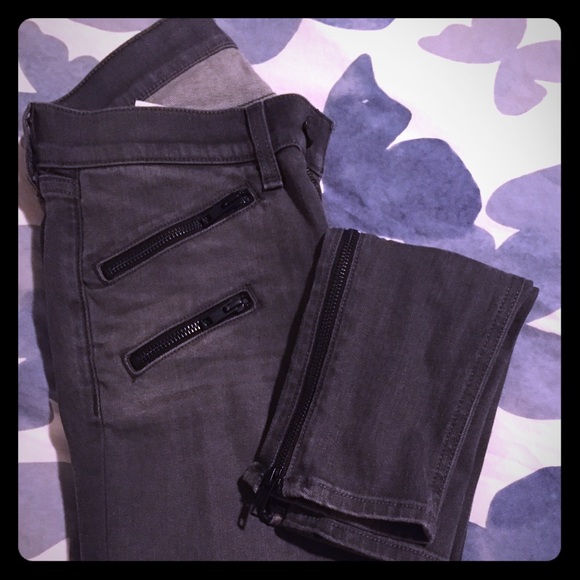 rag &a bone / jean, sz 26Gray, zipper embellish
