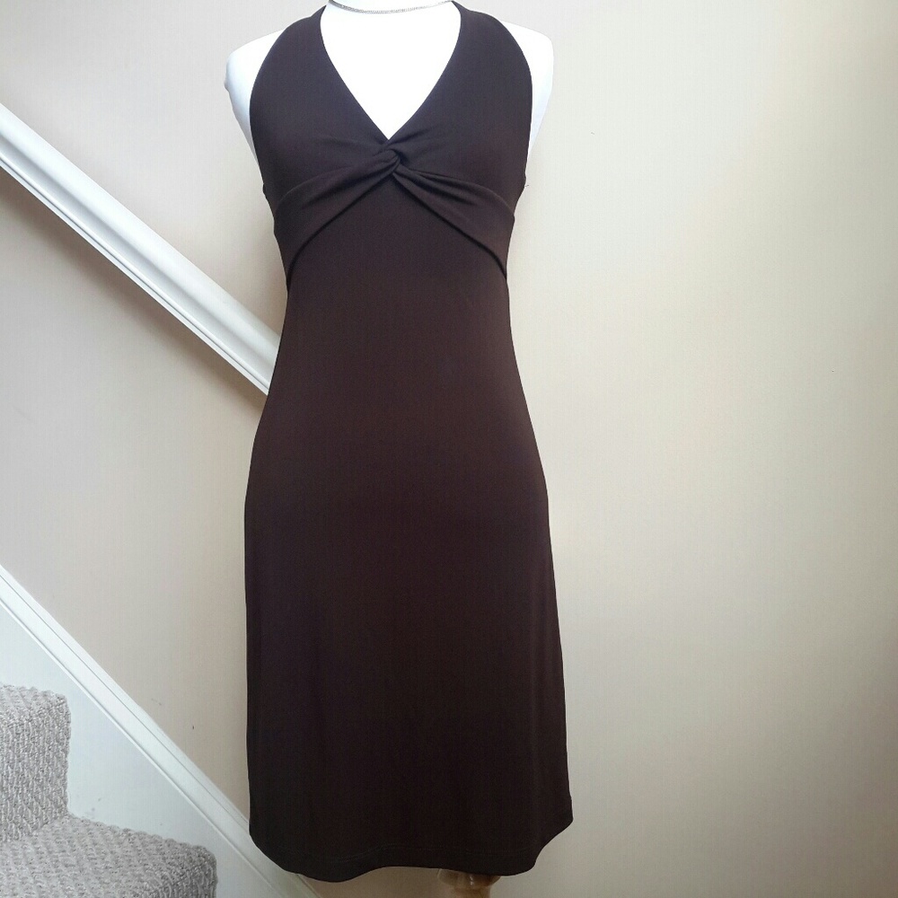 BCBG Maxazria Petite Halter Top Dress