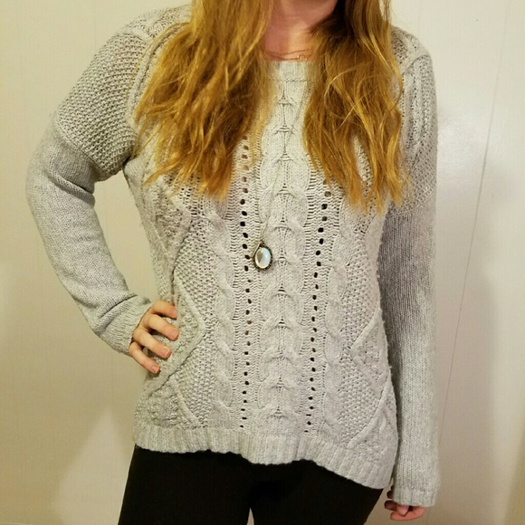 Tommy Bahama Gray Cable Knit Sweater