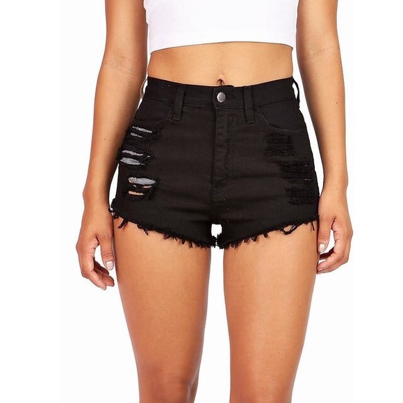 ❌❌Sold❌❌ Denim high waist cut off shorts