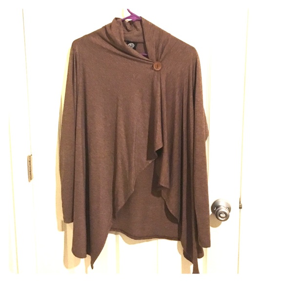 Bobeau one-button cardigan