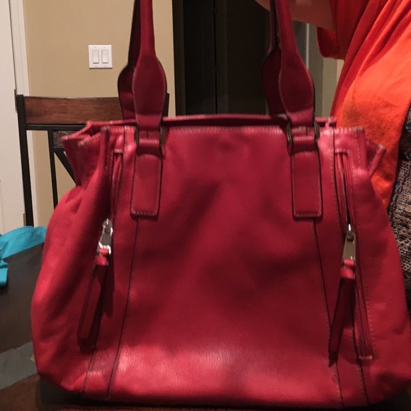 red Leather Handbag