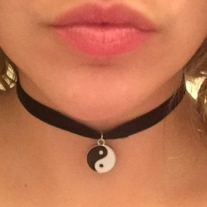Cute Black yin and yang choker
