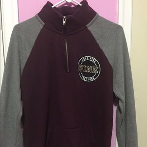 Pink quarter zip sweater