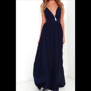 Lulu*s Navy Blue Maxi Dress