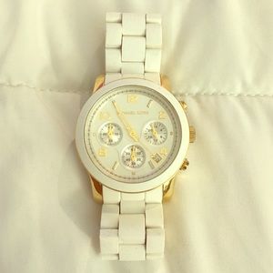 Michael Kors white and gold watch